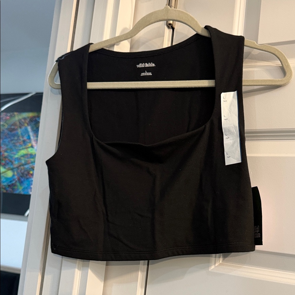 Wild Fable Classic Black Crop Top
